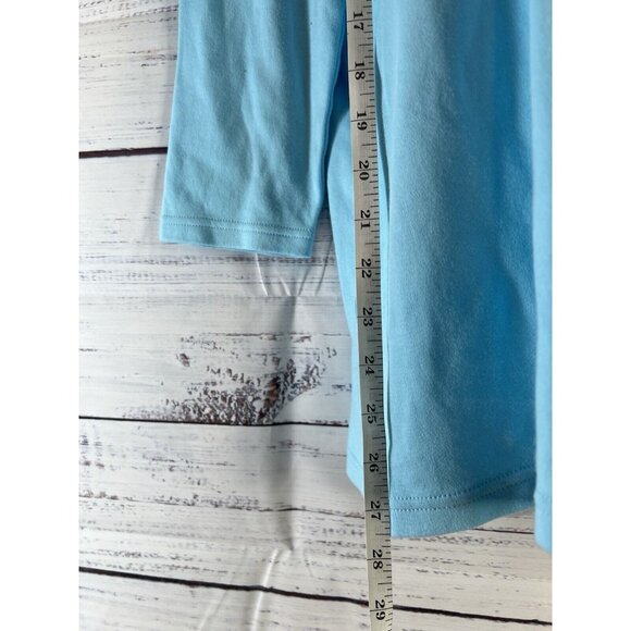 90s Morning Sun Sweatshirt L Nautical Seashell Coastal Blue Cottage - Picture 6 of 12